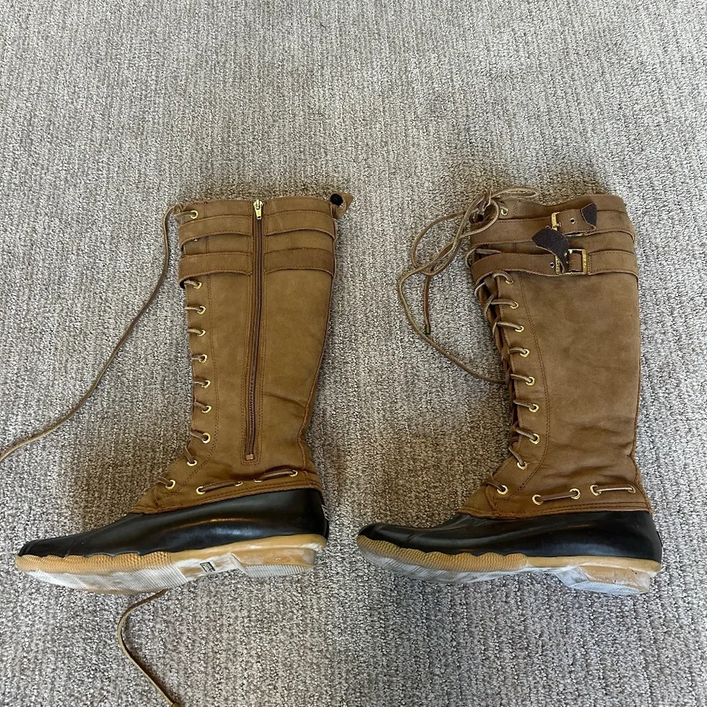 Sperry Brown and Black Winter Boots - Picture 1 of 5